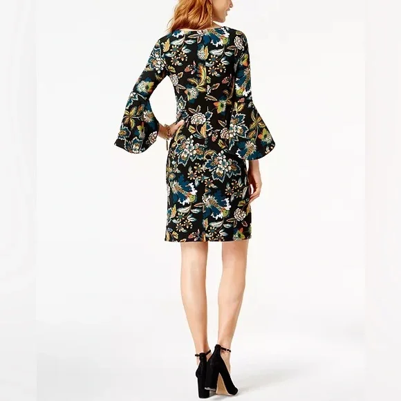 🆕NWT Anna Sui Loves I.N.C. Petite Floral Print Sheath Dress Size Large - Picture 3 of 15